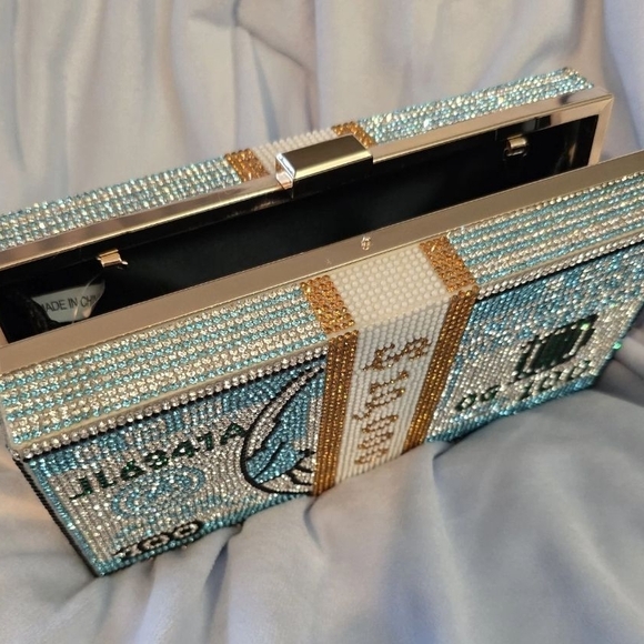 Crystal Embellished Money Clutch - Picture 2 of 7